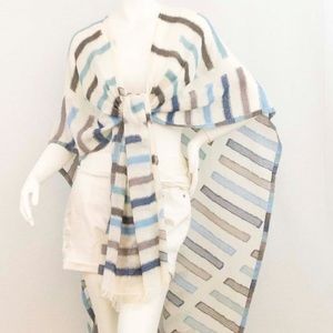 Coverup Free Size natural cotton jaquard weave